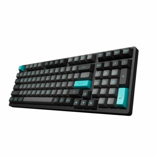 Bàn phím cơ không dây AKKO 3098B Multi-modes Black &amp; Cyan (Akko CS Switch)_Hàng chính hãng