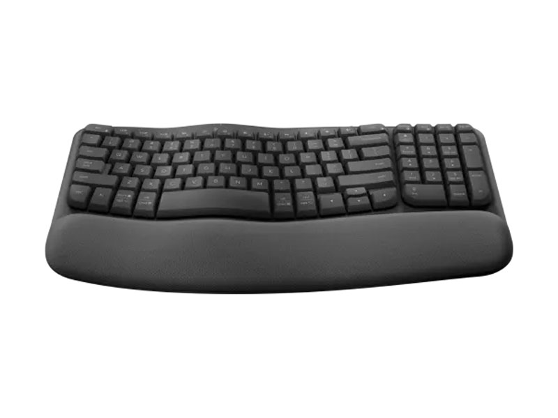 Bàn phím không dây công thái học Logitech Wave Keys - Kết nối Bluetooth, Gác tay, Windows, MacOs - Hàng Chính Hãng