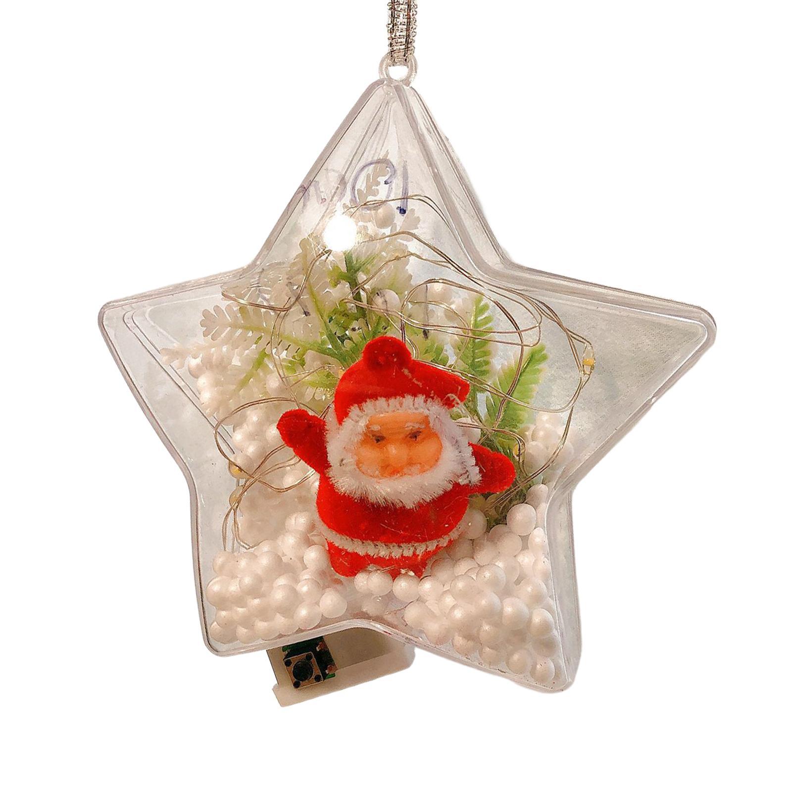 Christmas Hanging Decorations Party Ornaments Battery Powered Transparent
