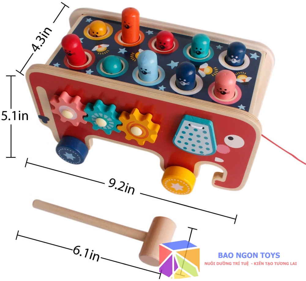 ĐỒ CHƠI ĐẬP GỖ TĂNG CƯỜNG TỐI ƯU PHẢN XẠ CHO BÉ - BAO NGON TOYS