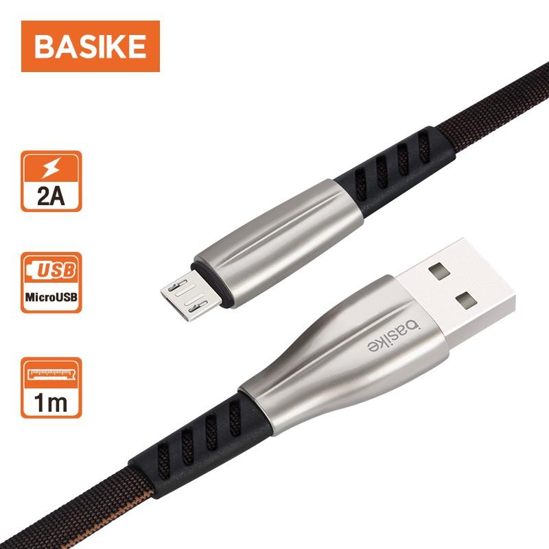 Cáp sạc 2.1A bện nylon BASIKE CB03 sạc nhanh và truyền dữ liệu cho USB Android-Hàng chính hãng