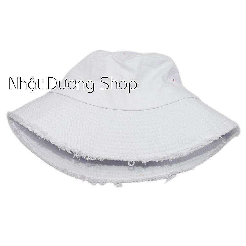 Nón Tai Bèo Viền Rách Tua Rua Xinh Xắn vải Cotton oách mềm thích hợp cho cả nam và nữ