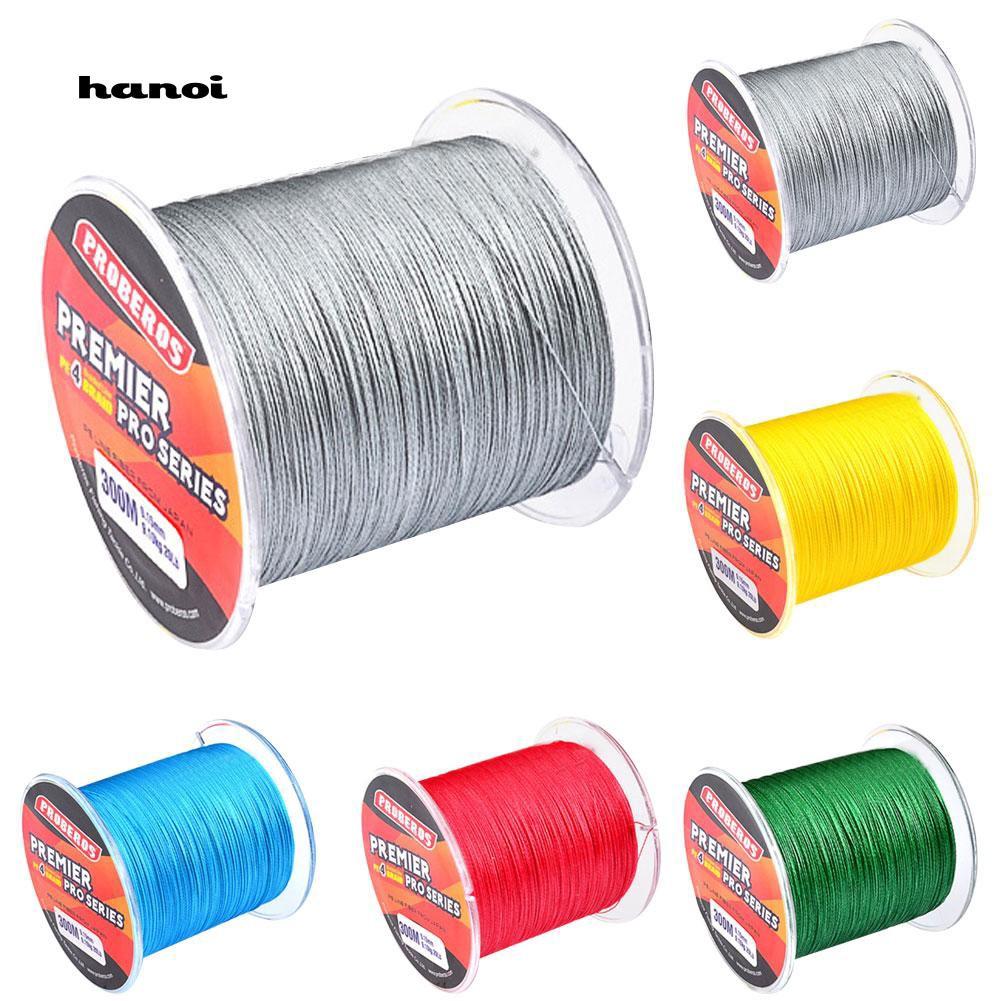 Cuộn dây câu cá PE dài 300M siêu bền tải trọng 6LB-100LB