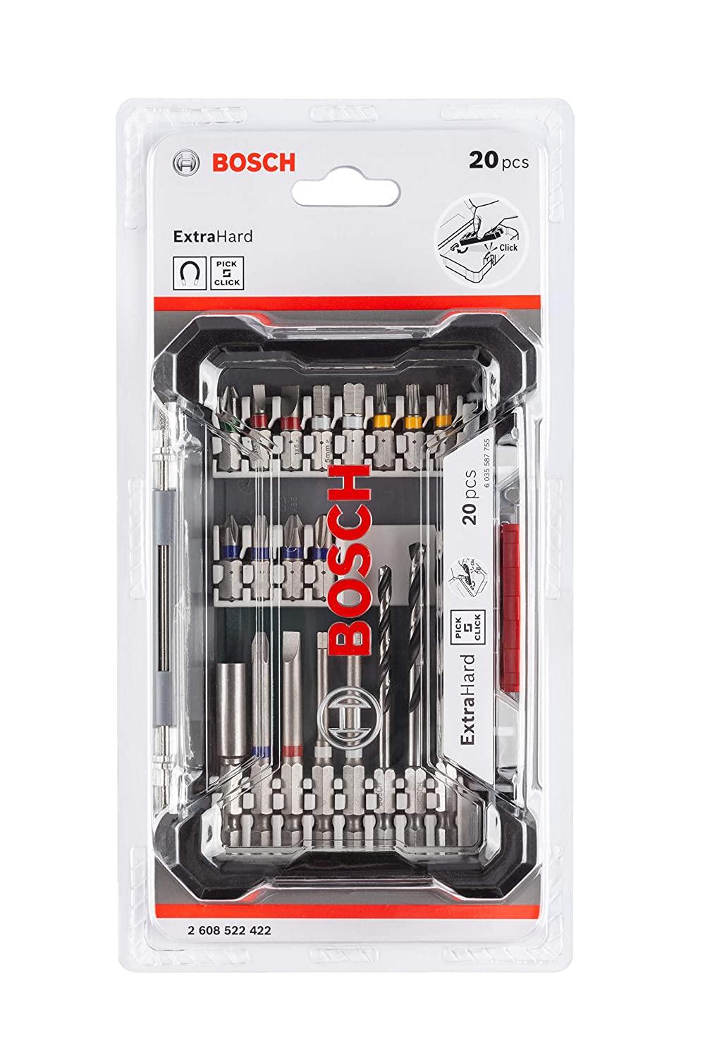 BỘ MŨI KHOAN & VẶN VÍT PICK&CLICK 20 MÓN BOSCH 2608522422 - HÀNG CHÍNH HÃNG