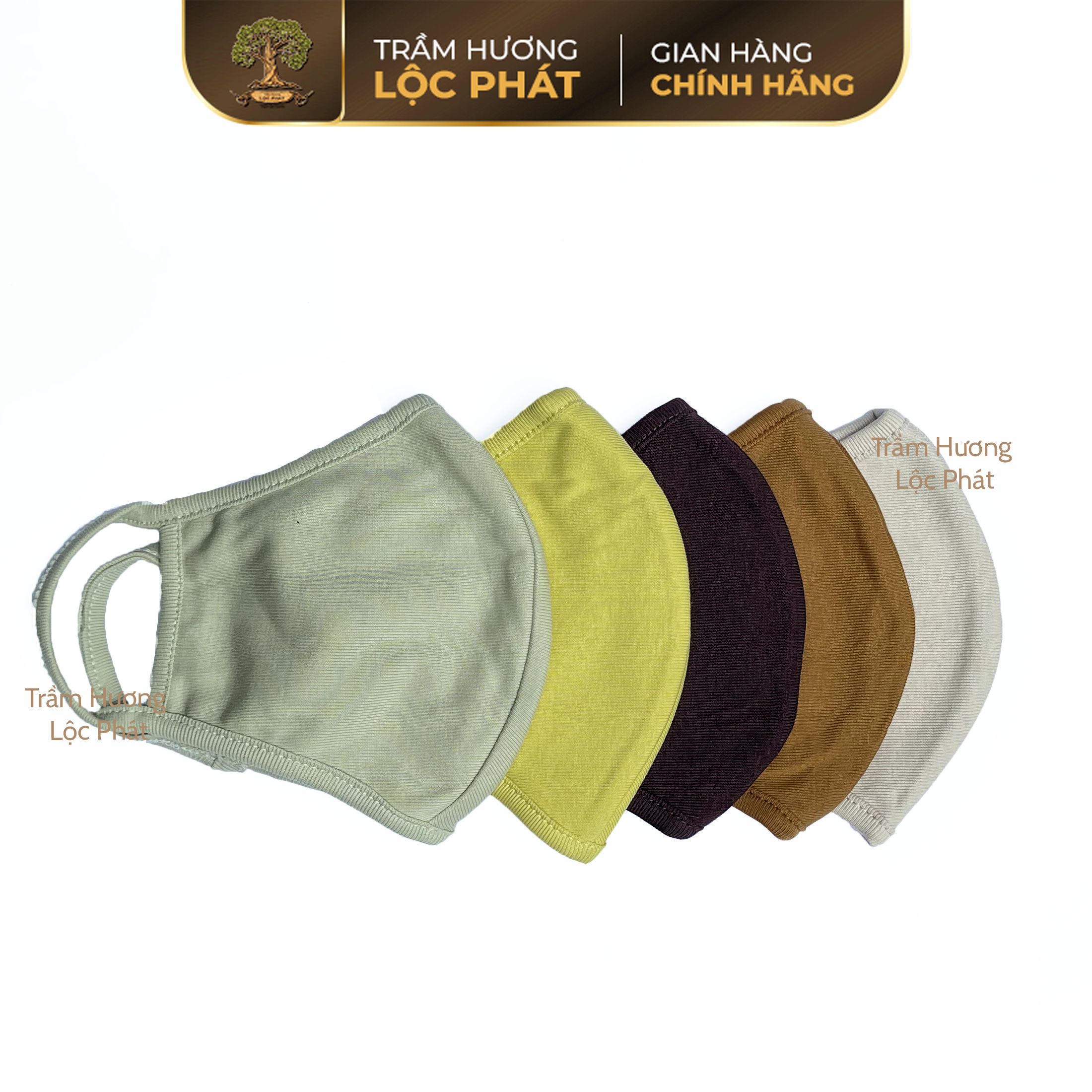 Khẩu Trang Vải Nam Nữ Khẩu Trang Nhiều Màu Cotton Nhật Cao Cấp Chống Nắng Combo 5 Cái - Mix màu ngẫu nhiên Xanh-Nâu