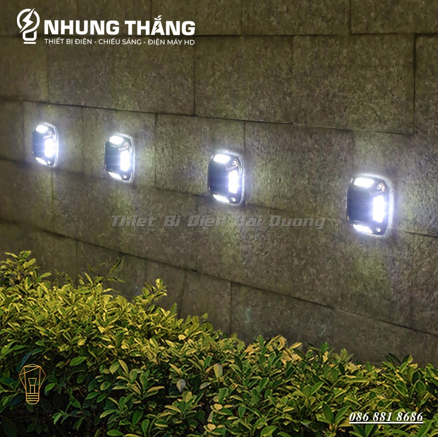 Đèn LED Cắm Cỏ,Gắn Tường MT-1229 - Sử Dụng Năng Lượng Mặt Trời - Thân Bọc Thép Không Gỉ - Chống Nước IP65 - Có Video