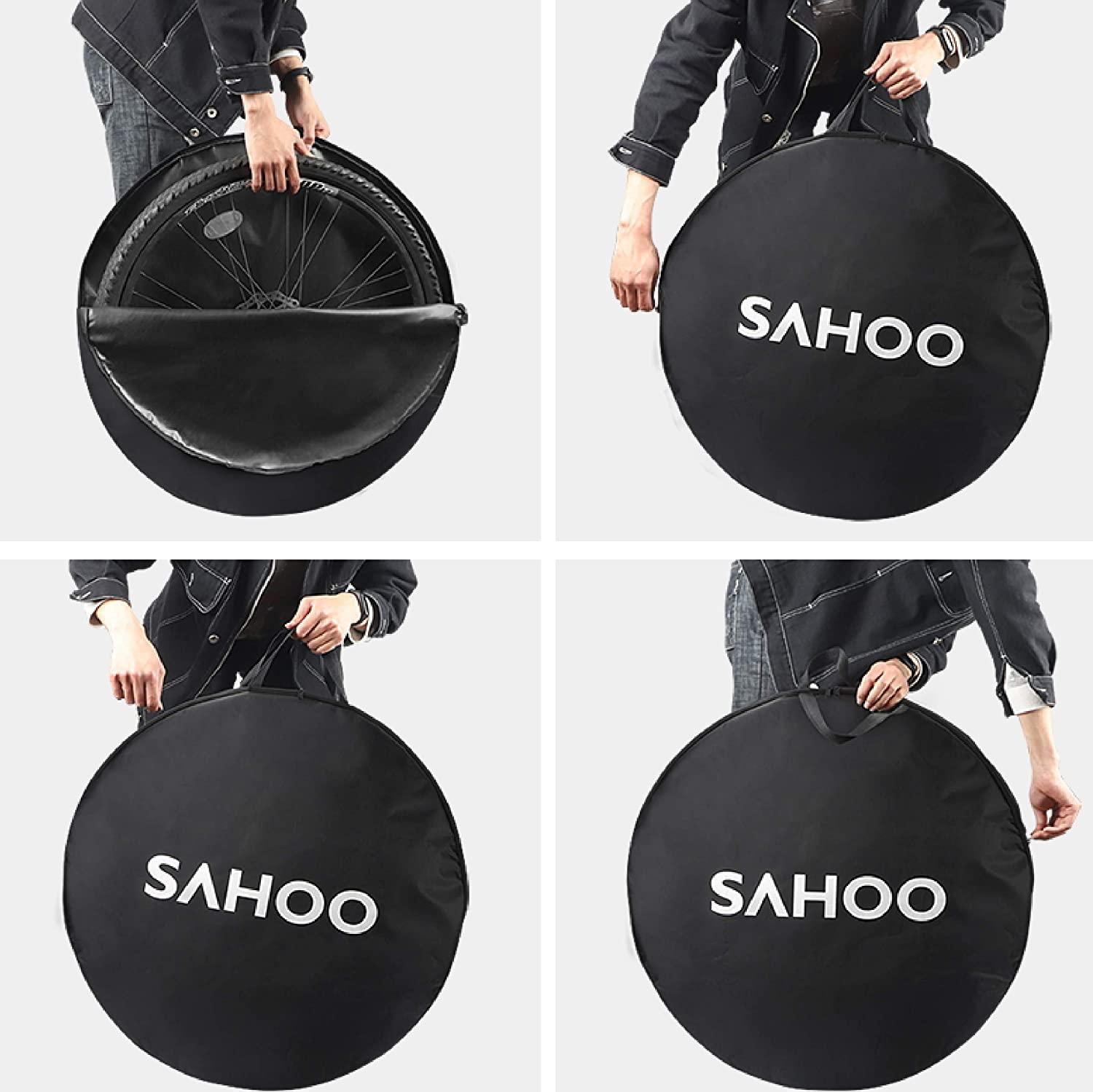 2 Chiếc Vỏ Bánh Xe Đạp 73CM Bánh Xe Đạp Mang Theo Túi Di Động Chống Nước MTB Túi Đựng Cho Xe Đạp Đi Xe Đạp Đen