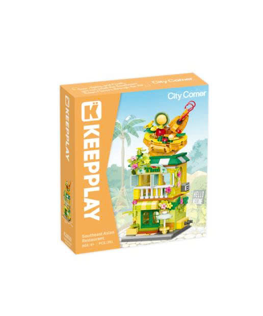 Đồ chơi - KEEPPLAY - 28029 Bộ đồ chơi xếp hình mô hình Nhà hàng Southeast Asia (KT 10.6x10x21.6cm)