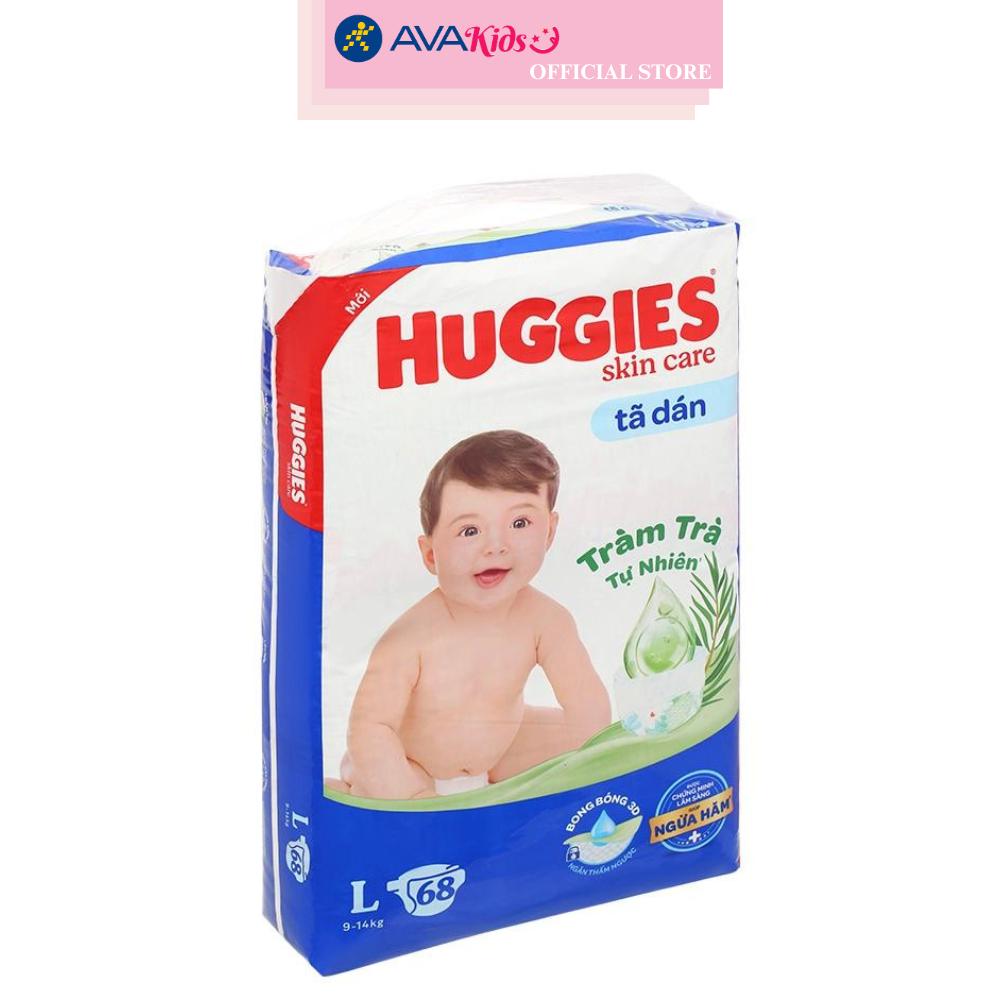 Tã dán Huggies Skincare size L 68 miếng (9 - 14 kg)