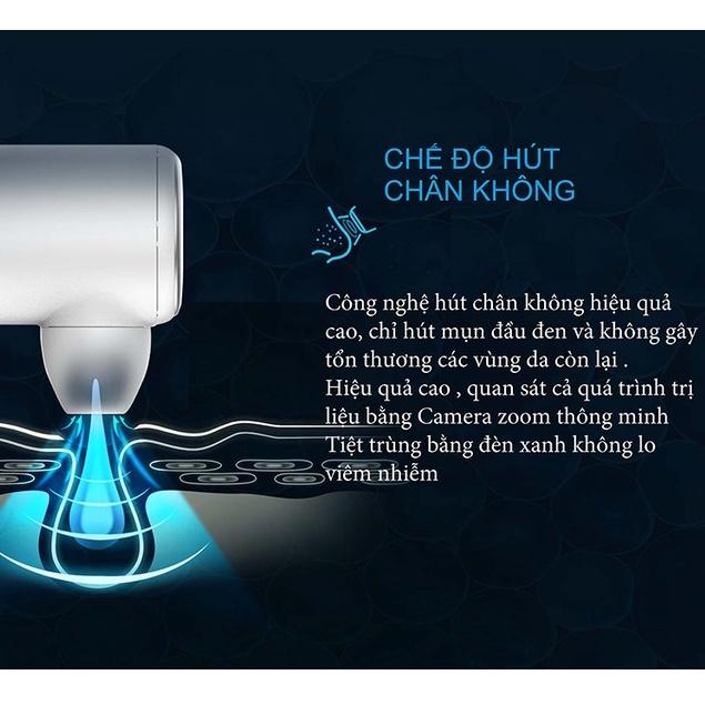 Máy hút mụn soi da 4 in 1 cao cấp, mở mụn ,soi da , hút mụn , tiệt trùng, kết nối APP NanoTime F31