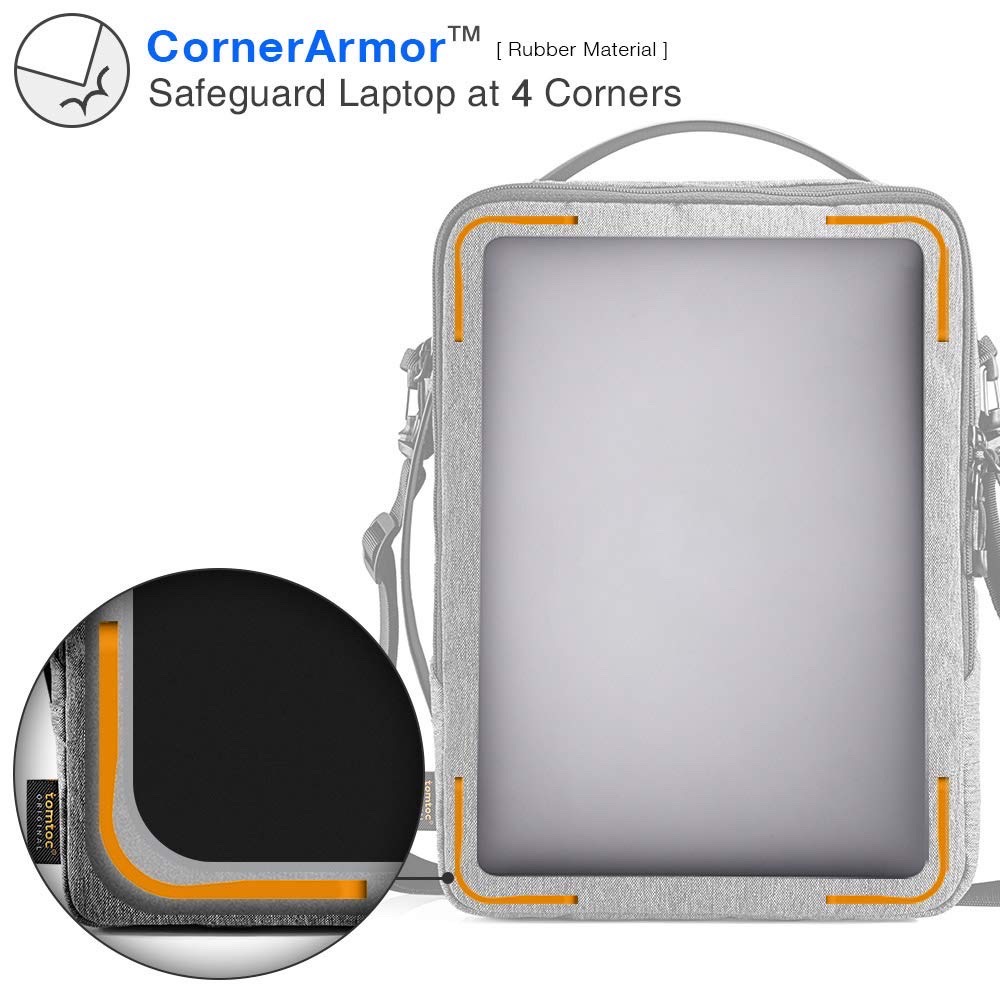 Túi Đeo Chéo TOMTOC Urban Codura Shoulder Bags Black Macbook Ultrabook 13 14 inch H14-C01D / 15 16 inch H14-E02D - Hàng Chính Hãng