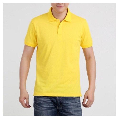 Áo Thun Có Cổ Cá Sấu Cao Cấp 4 Chiều Form Xuông Nữ - Nam Màu Vàng