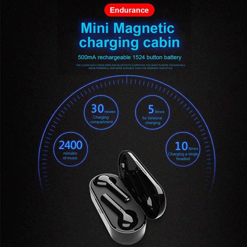 Mới Freebud JS18 TWS Tai Nghe Không Dây Bluetooth V5.0 Tai Nghe Hi-Fi Âm Nhạc Stereo Tai Nghe Nhét Tai Có Mic Cho Huawei Xiaomi