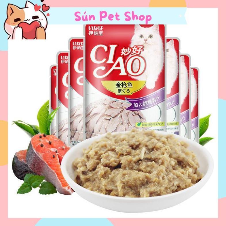 Pate Ciao dành cho mèo thơm ngon, bổ dưỡng (Gói 60g)