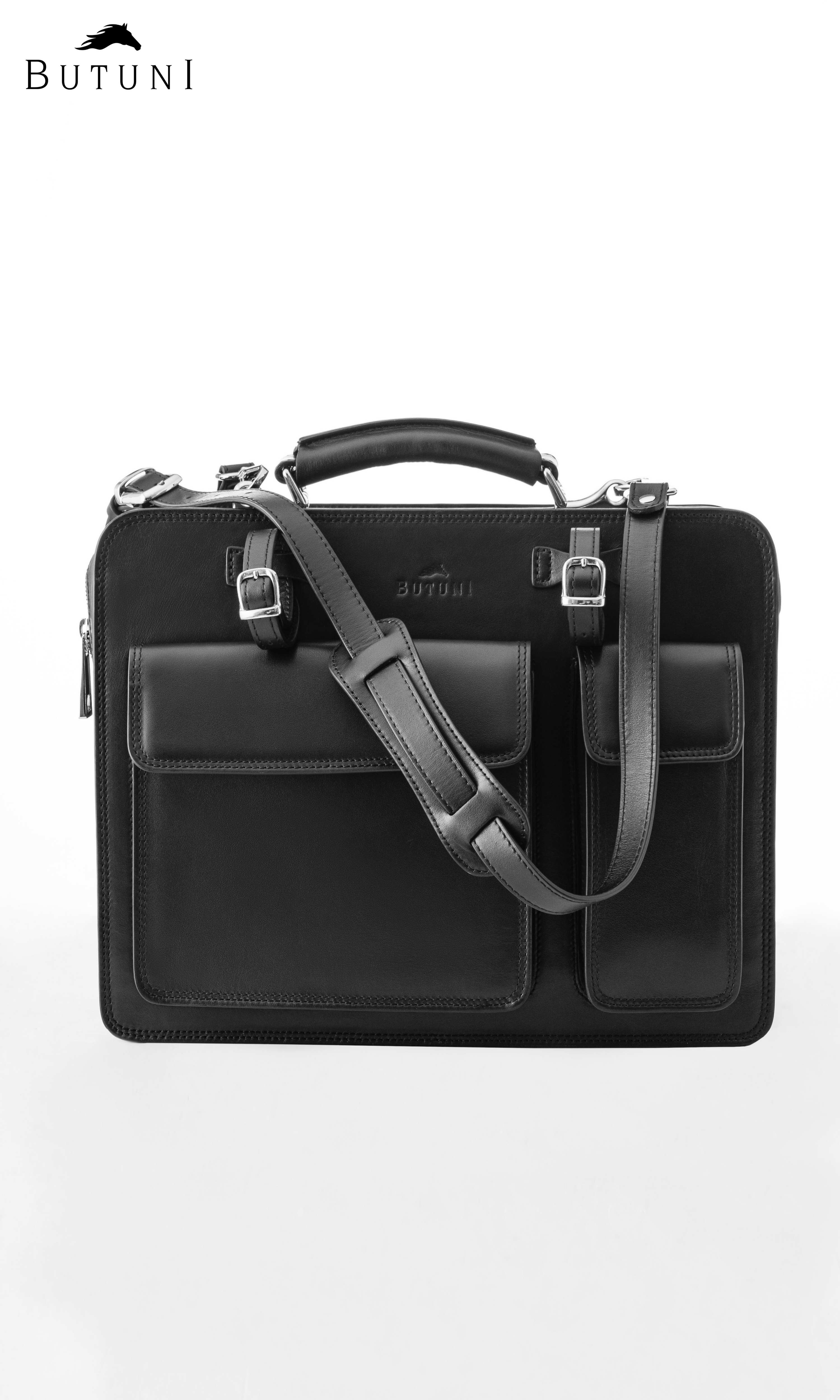 Cặp xách nam da thật cao cấp Butuni Businessman Briefcase