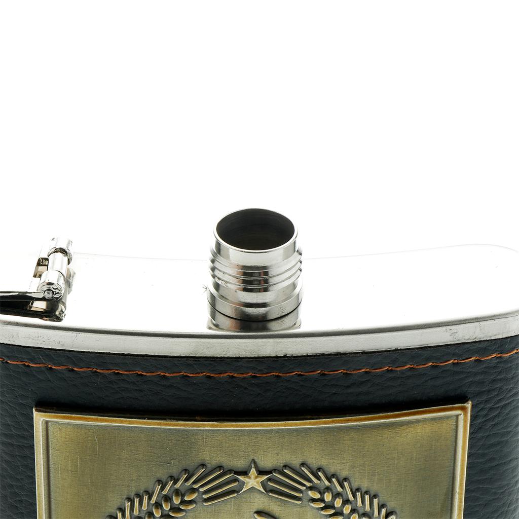 Russia High Grade Hip Flask 230ml/8oz Stainless Steel Flagon Whiskey Bottle