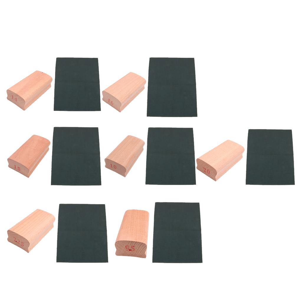 Guitar Radius Sanding Block w/ Black Guitar Abrasive Paper for Guitar Parts