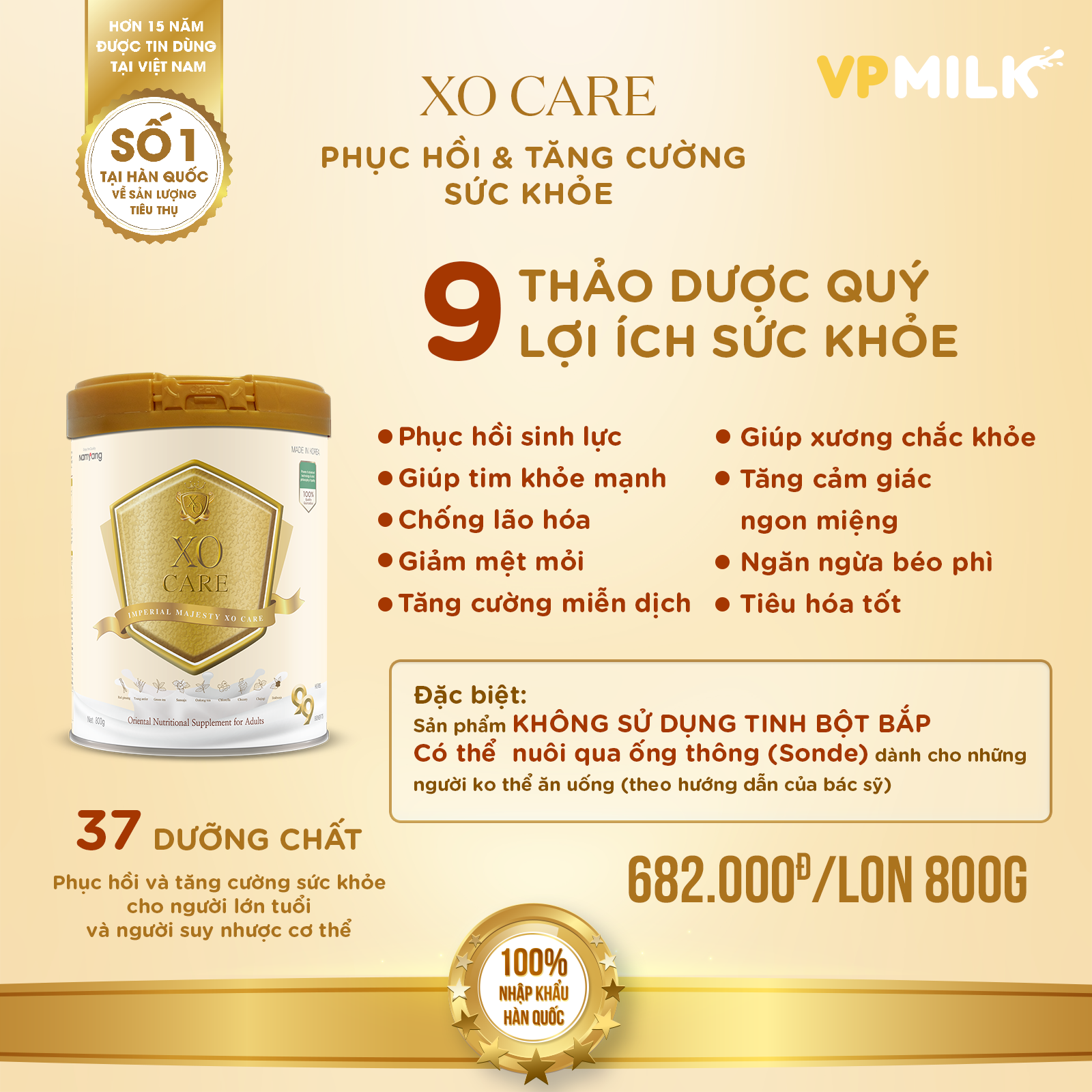 [DATE 02/25] Sữa Bột Namyang Imperial Majesty XO Care 800g