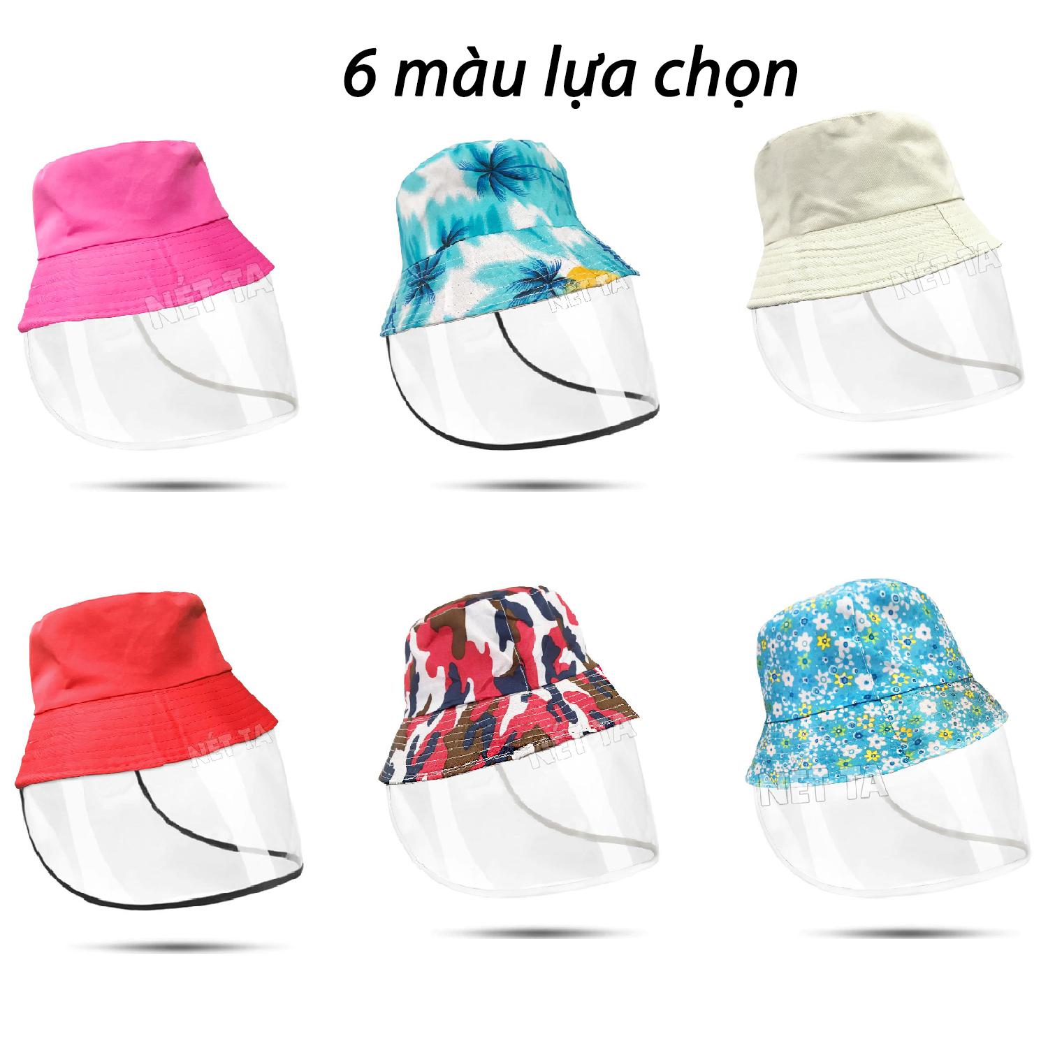 Mũ nón hỗ trợ phòng chống dịch, che nắng, chắn gió bụi thích hợp sử dụng chống nắng, đi du lịch đi biển ( giao màu ngẫu nhiên )