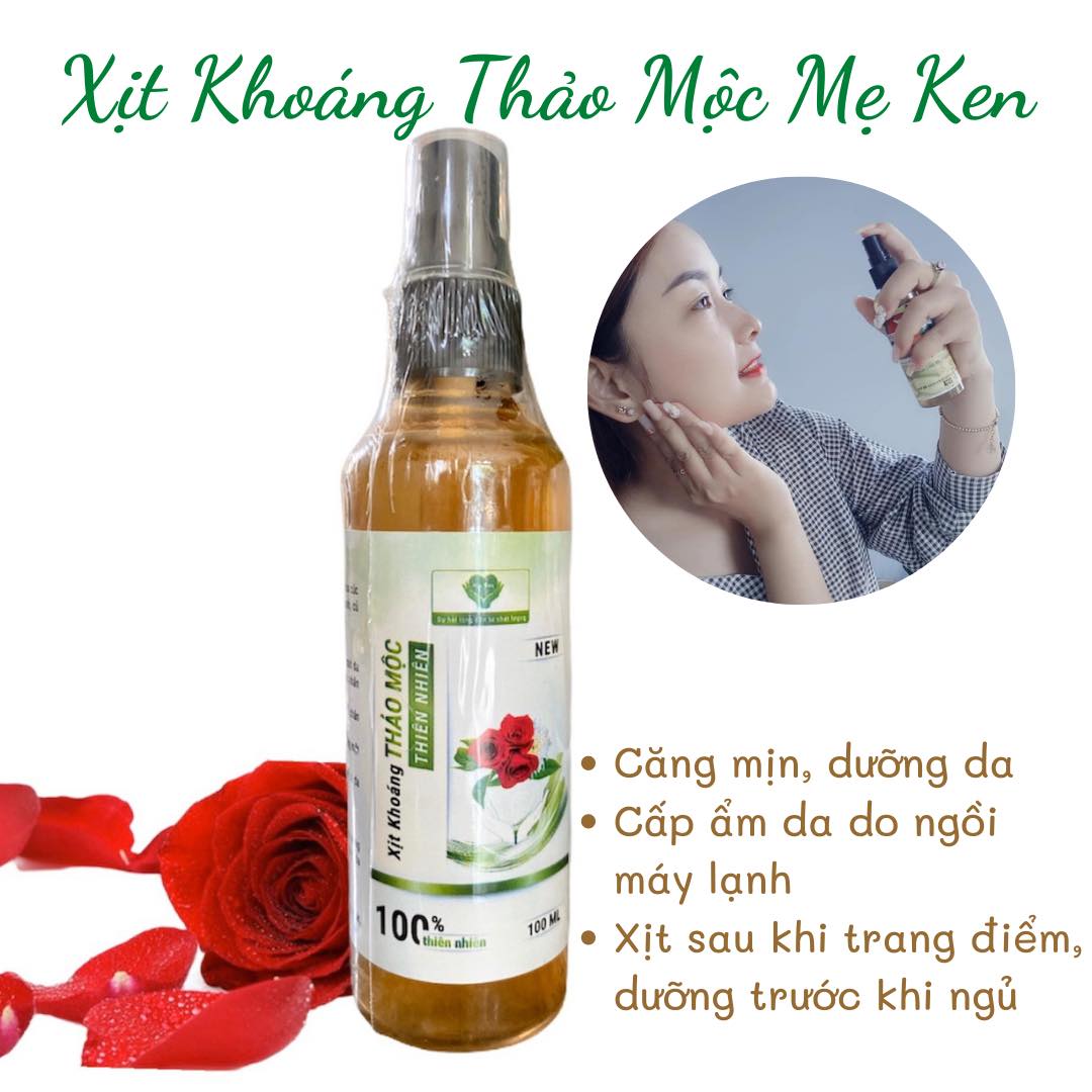 XỊT KHOÁNG THẢO MỘC THIÊN NHIÊN MẸ KEN 100ML- cấp ẩm da, dưỡng da, chống nắng