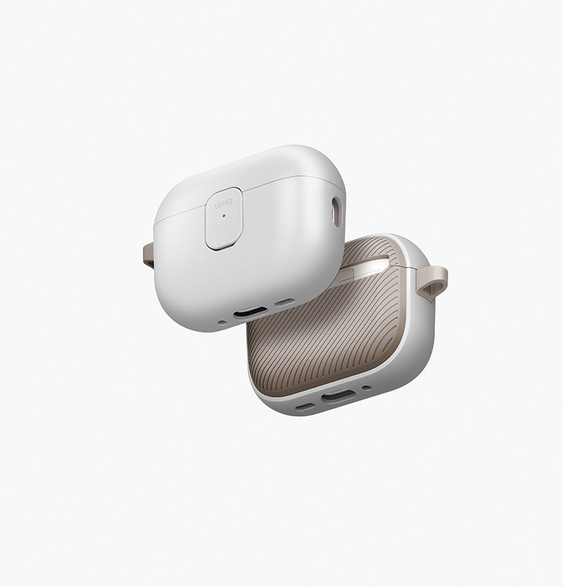Ốp Bảo Vệ UNIQ CLYDE Cho AIRPODS PRO 3 Có Khóa Cài Nam Châm Bấm Nút Tự Bật Nắp Phối Hai Màu Thời Trang Có Sạc Không Dây Hàng Chính Hãng