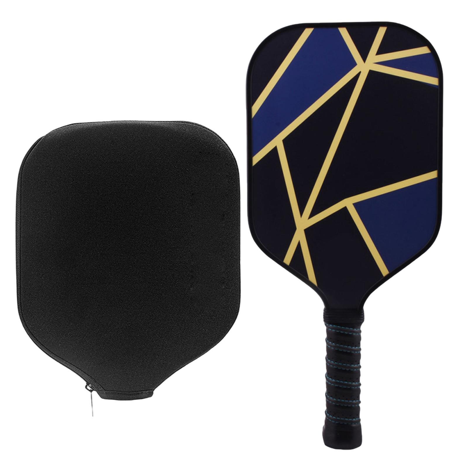 Pickleball Paddle, Fiberglass Surface Polypropylene Honeycomb Core, Anti Slip Sweat Absorbing Grip, Portable Carry Bag