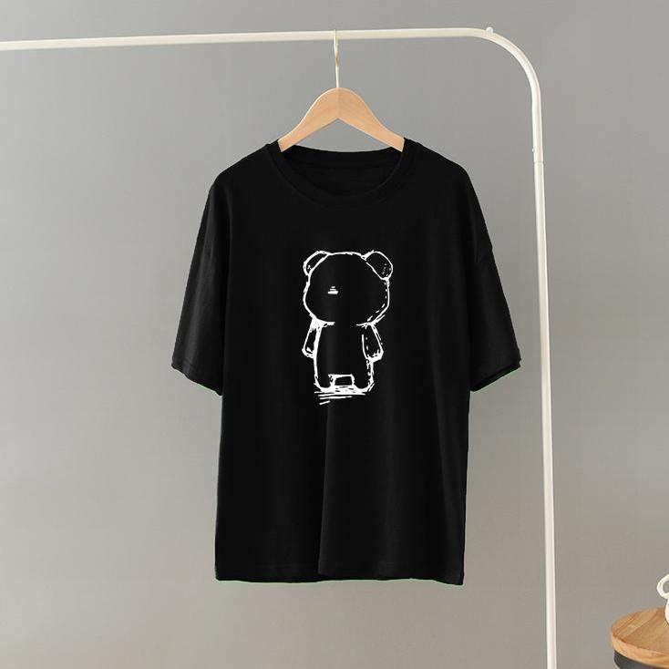 Áo thun tay lỡ cotton Gấu Rỗng (áo thun tay lỡ unisex nam nữ đều mặc được0
