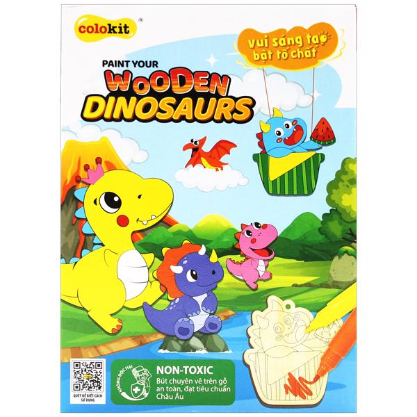 Bộ Tranh Gỗ Tô Màu DIY Paint Your Wooden Dinosaurs - Colorkit KIT-C031