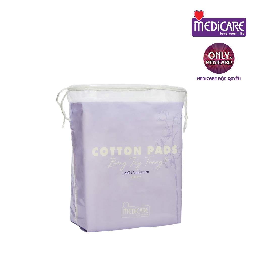 0131987 Bông Tẩy Trang Cotton MEDiCARE 200 miếng