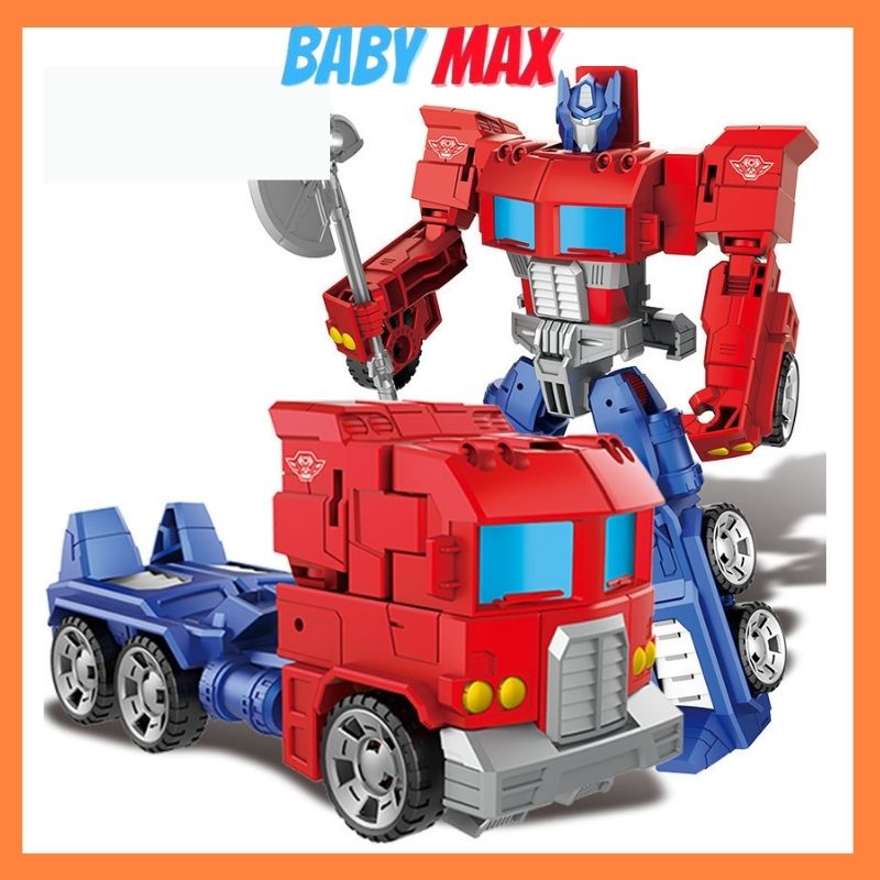Đồ chơi lắp ghép robot biến hình Optimus Prime độc đáo mô hình người máy xe hơi Transformers
