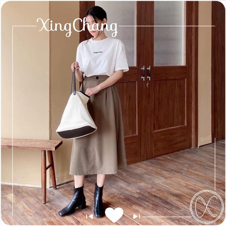 Áo thun nữ trắng giá rẻ, áo thun hè cao cấp chất mịn đẹp nữ tính in Together mã NXC21