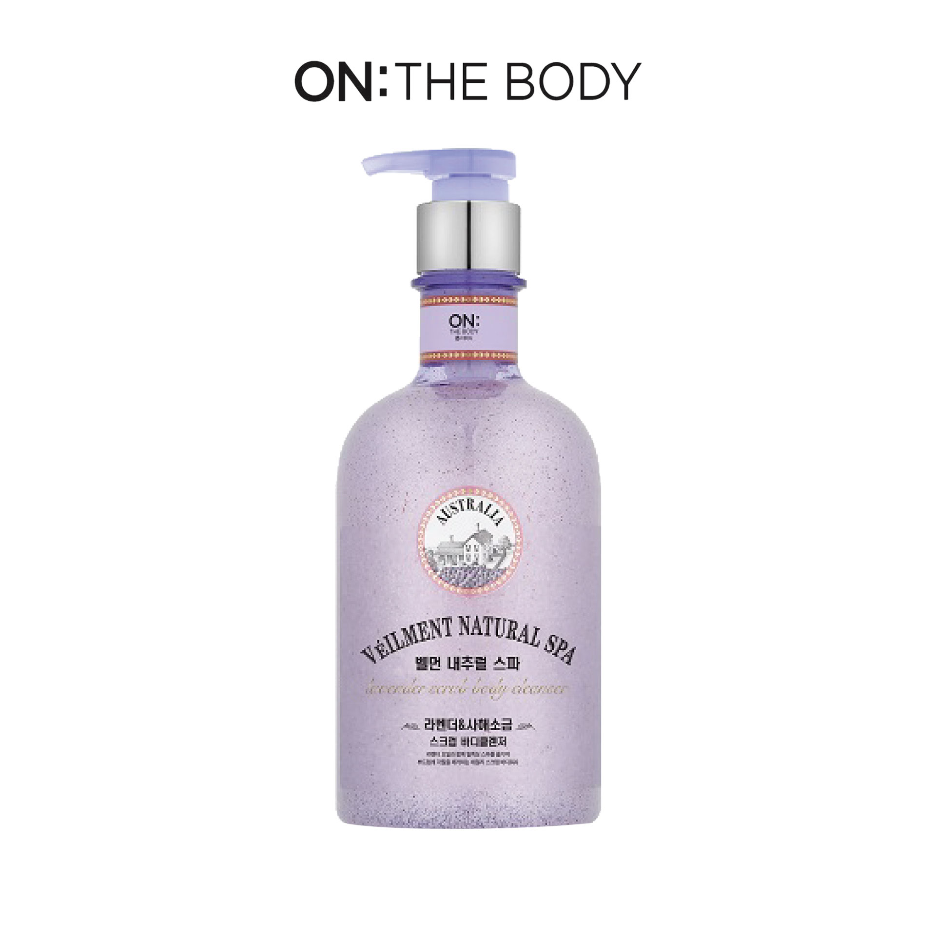 Sữa tắm hạt On: The Body Veilment Natural Spa Lavender Dead Sea Salt 600g