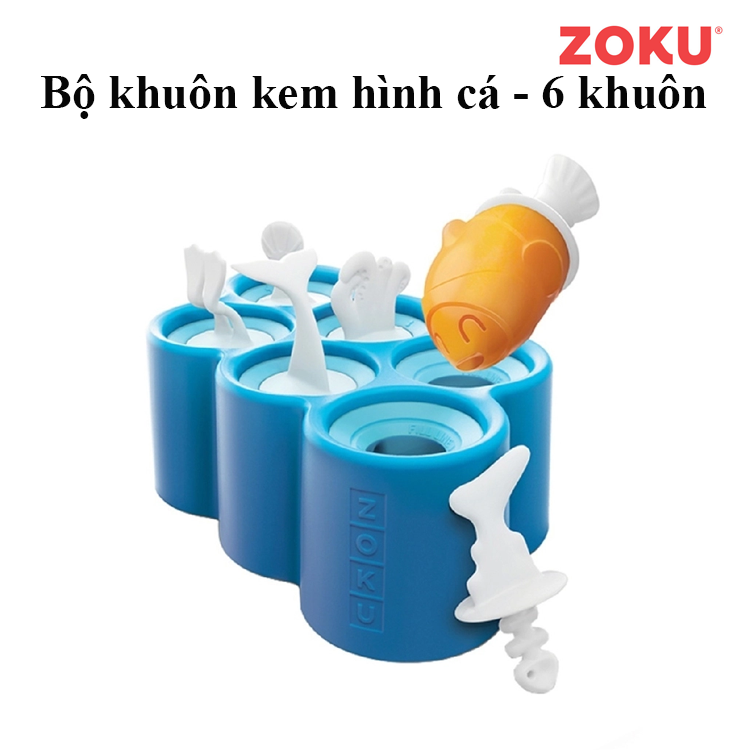 Bộ khuôn kem hình cá - 6 khuôn- ZOKU ZK119 - Hàng Chính Hãng