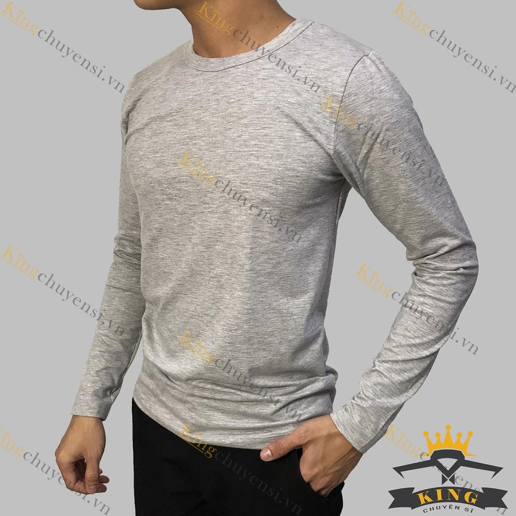Áo thun tay dài nam KING dáng ôm body, mặc 4 mùa, giá rẻ ( W01