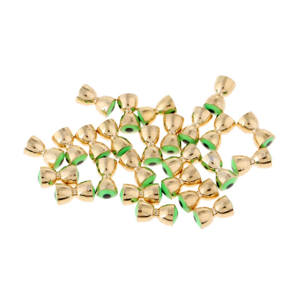 25Pcs Fly Tying Beads Brass Dumbbell Bead Eyes Fly Tying Materials