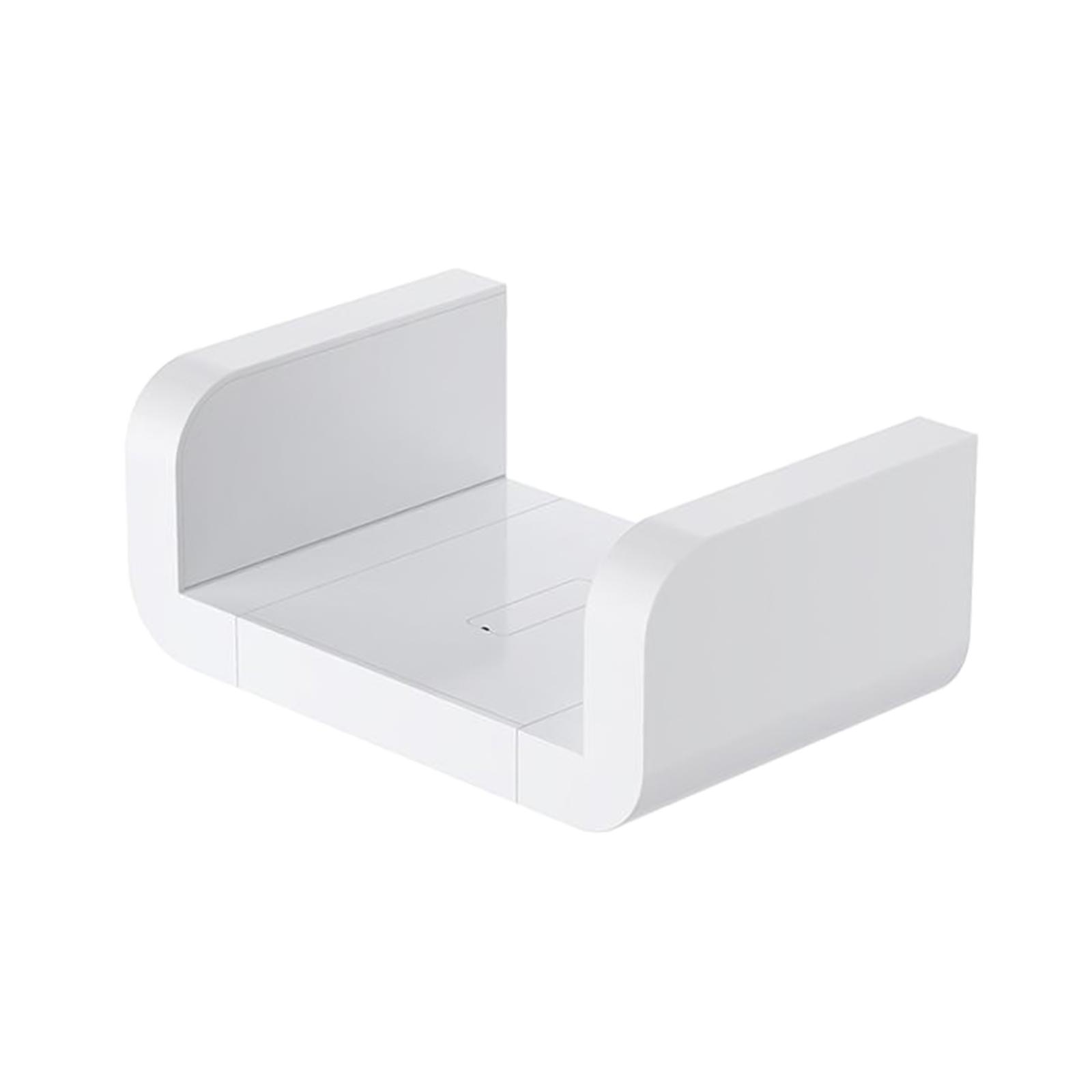 2x U Shaped White Floating Wall Shelves for Bathroom Display Organizer 17cm