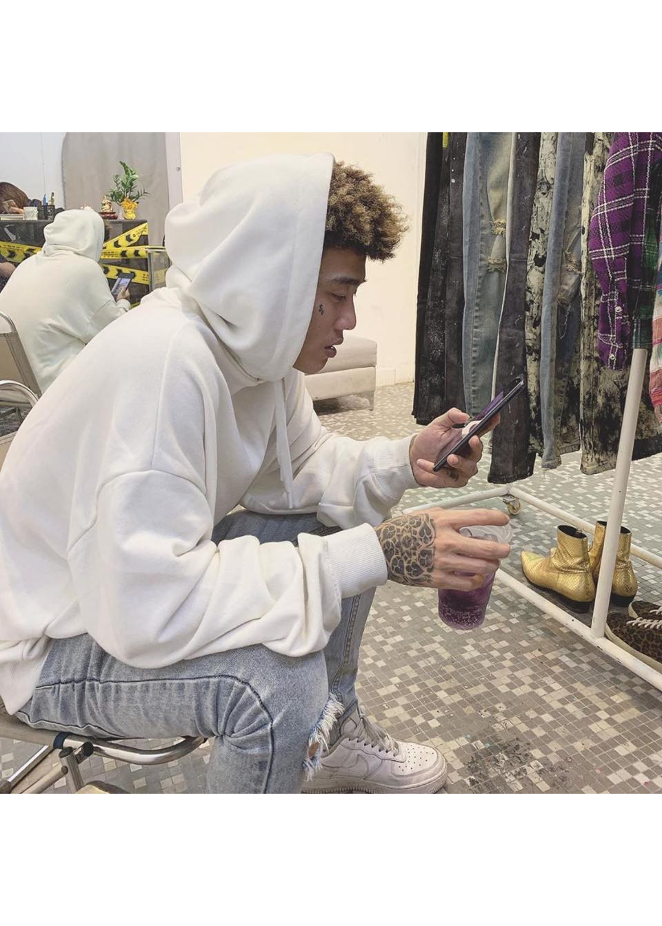 Áo Hoodie Trắng Trơn