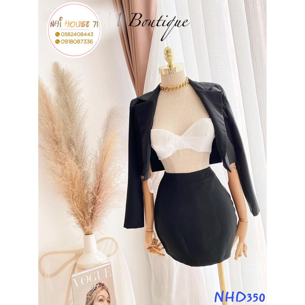 Set Đồ Nữ Sexy Áo Bra + Chân Váy ôm + Áo Khoát Vest Vừa Sang Vừa Gợi Cảm Siêu Phẩm Nhà NHIHOUSE71