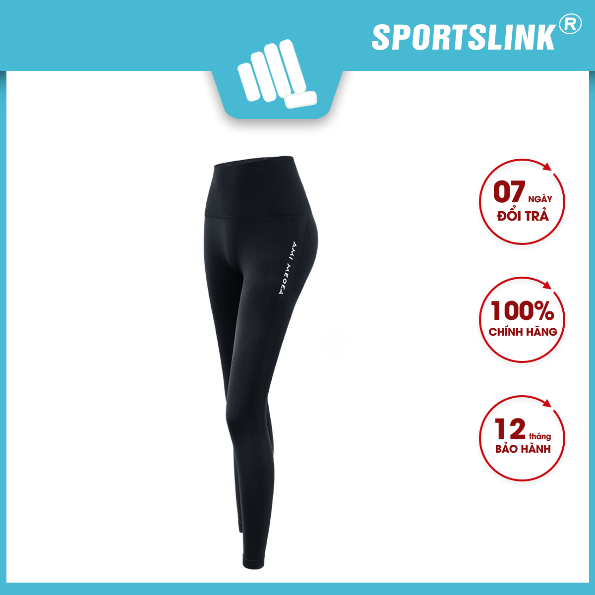 Quần legging cạp cao nữ tập Gym, Yoga Gymlink thoải mái, dễ chịu AMI002 Sportslink