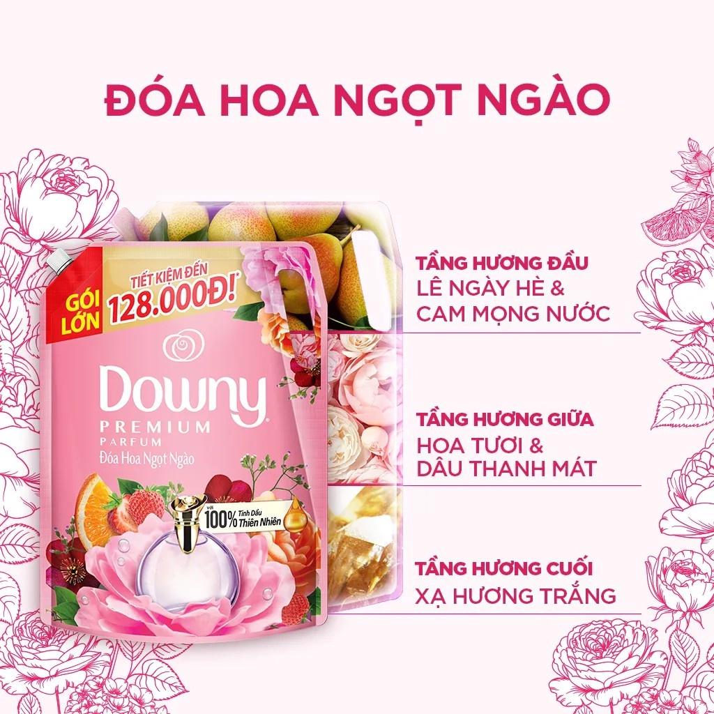 Nước Xả Vải Downy Bung Toả Hạnh Phúc (HỒNG) Túi 3.5L