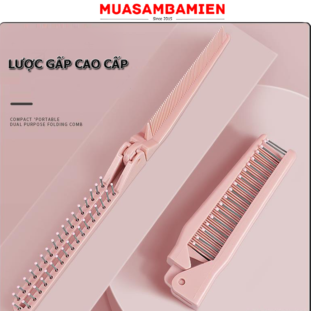 Lược chải tóc mini gấp gọn tiện lợi cao cấp Hair Style, lược gấp mini bỏ túi cao cấp