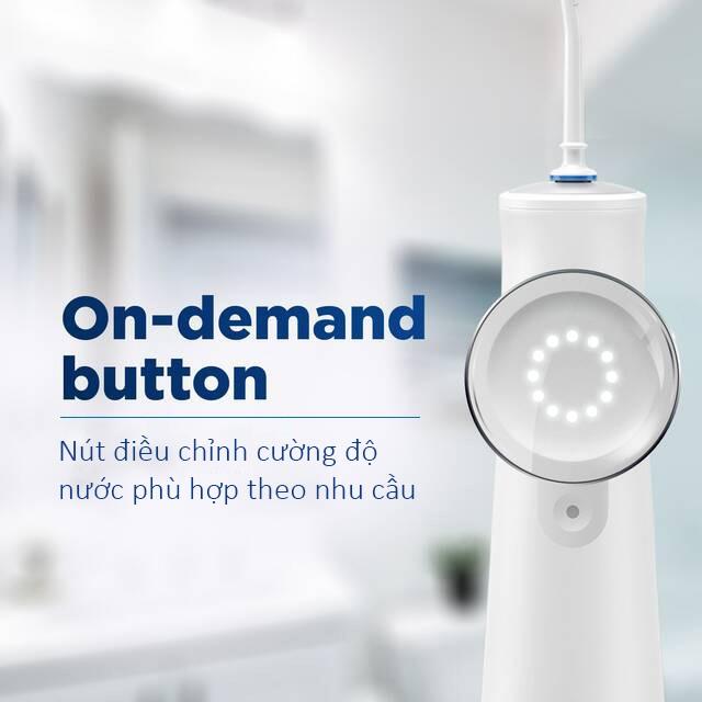 Máy Tăm Nước Cầm Tay Không Dây Oral-B AquaCare 4 Braun Loại Bỏ 99% Vi Khuẩn, Mảng Bám, Giữ Khỏe Nướu, Bảo Vệ Răng, Nhập Đức, Hàng Chính Hãng