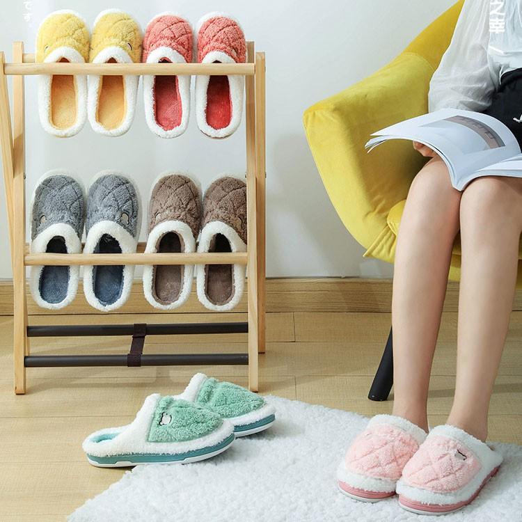 DÉP BÔNG, DÉP LÔNG, DÉP TRONG NHÀ, DÉP ĐI TRONG NHÀ NỮ NAM MÙA ĐÔNG QUAI NGANG CUTE ĐẾ CAO SU