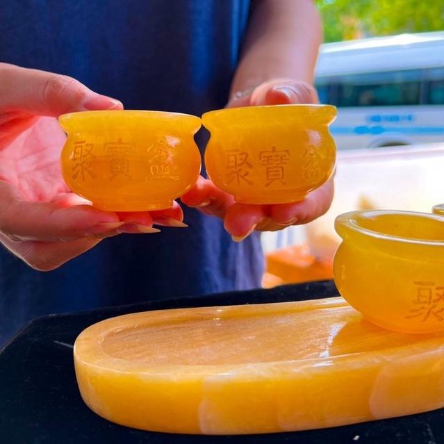 Bộ 5 Ly Nước Thờ Thần Tài Thổ Địa Đá Ngọc Hoàng Long