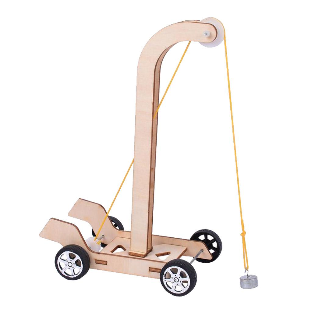 MÔ HÌNH NHÀ Gỗ DIY Khoa Học Giáo Dục Trọng Lực Xe Đồ Chơi Thử Nghiệm Bộ Dụng Cụ dùng cho Trẻ Em