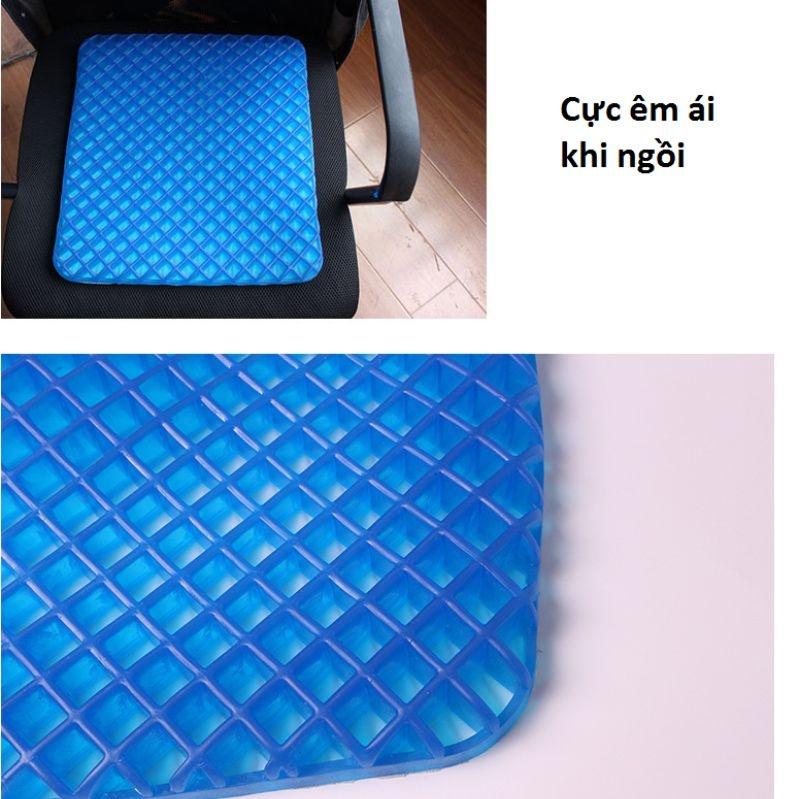 Đệm ngồi bệt Đệm Ngồi 3D Silicon Cao Cấp, Đệm Lót Mông Thoáng Khí Chống Đau Mỏi - Đệm Ngồi Cấu Trúc Tổ Ong