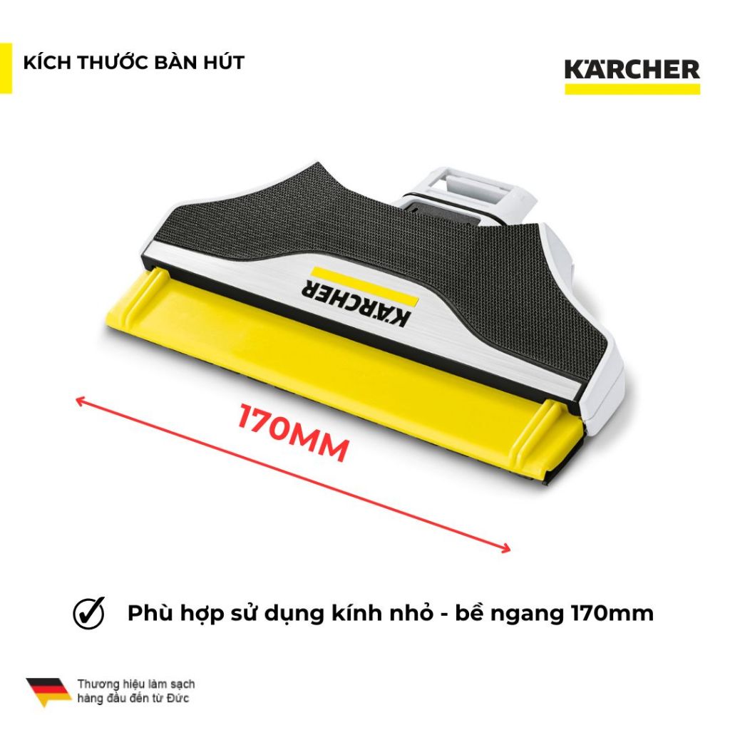 Phụ kiện đầu hút kính nhỏ Karcher dùng cho máy lau kính WV 6 Plus - Hàng Chính Hãng