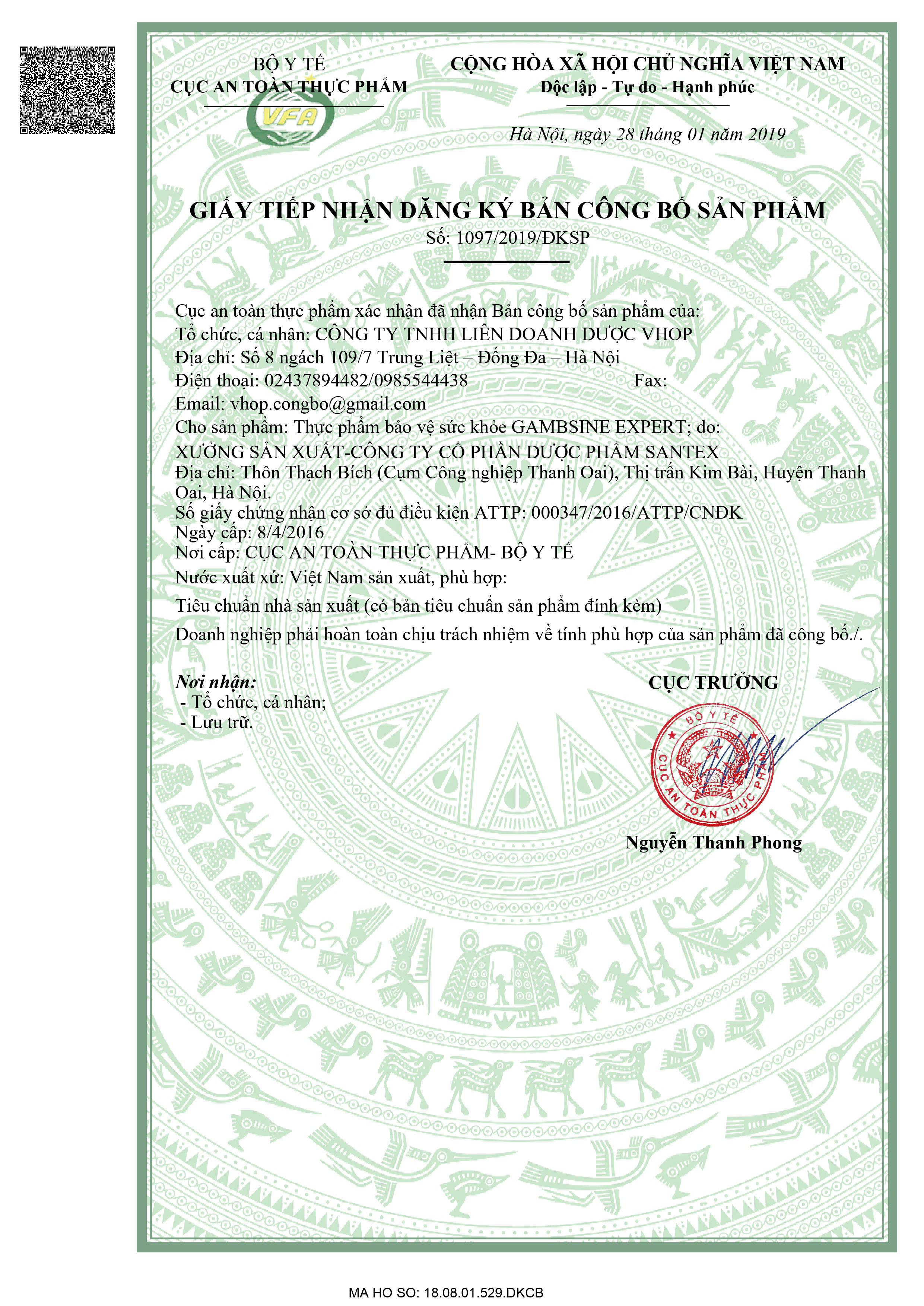 Thực phẩm chức năng Gambsine Expert bổ gan