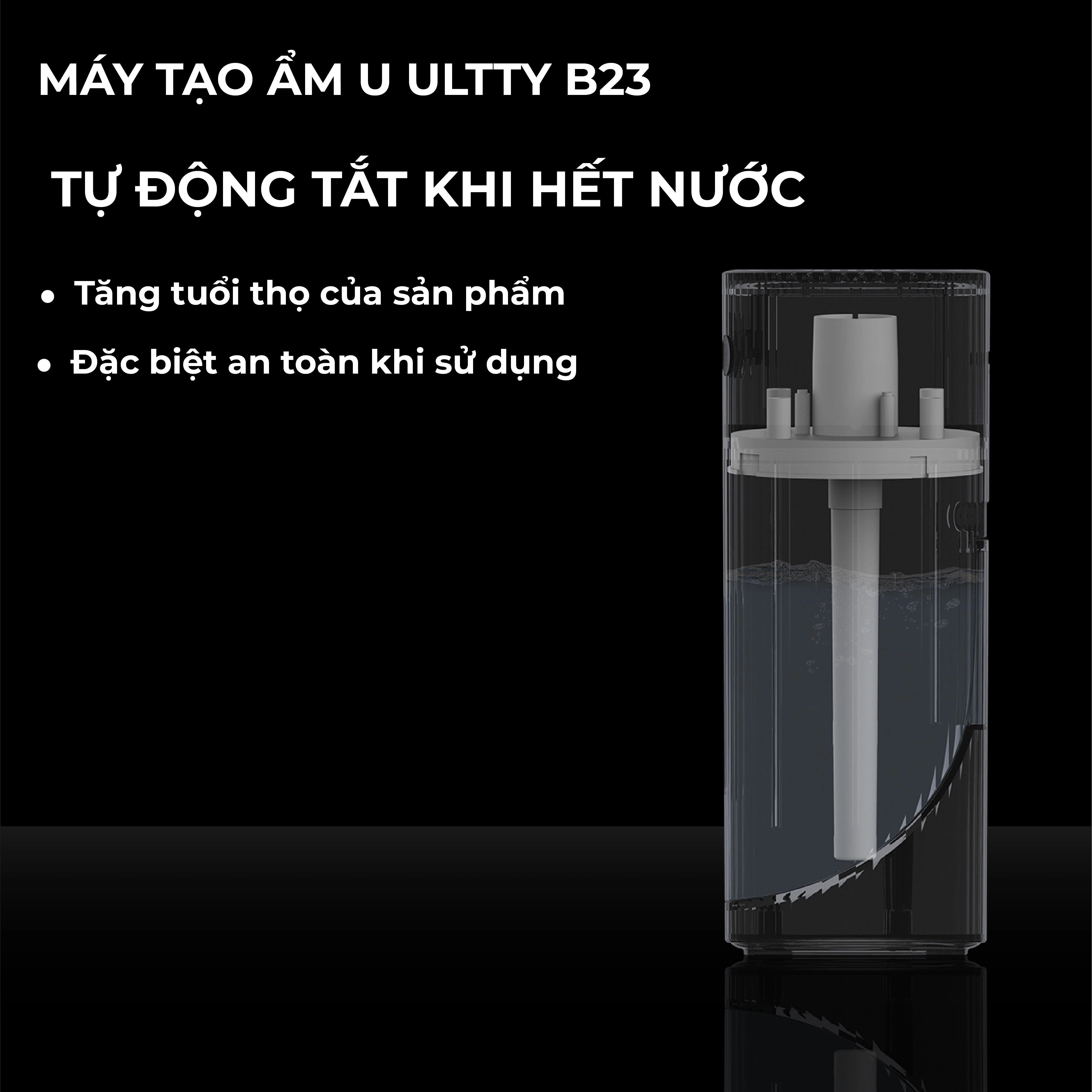 Máy tạo ẩm ULTTY B23 nhỏ gọn thích hợp để ô tô, văn phòng, phòng ngủ, tạo ẩm và làm đèn trang trí. HÀNG CHÍNH HÃNG BH 18 tháng