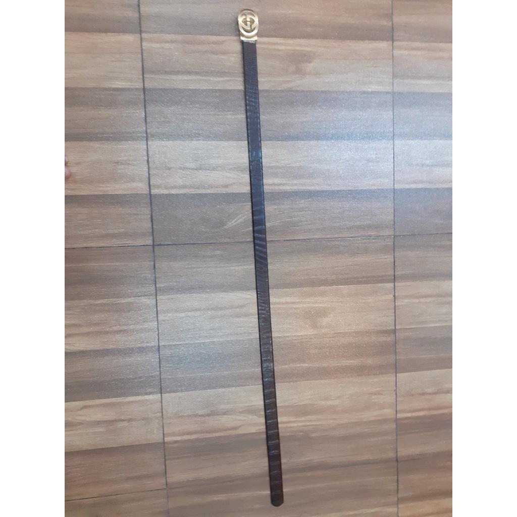 Thắt lưng cá sấu 100%, mặt GG